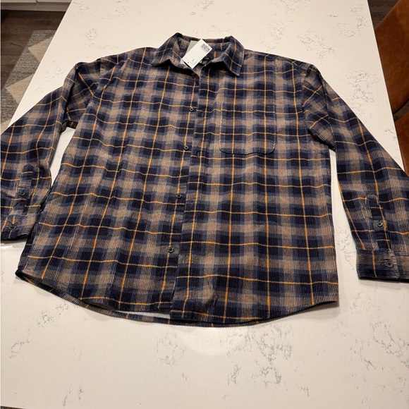 H&M men’s flannel corduroy plaid shirt NWT - Picture 8 of 10